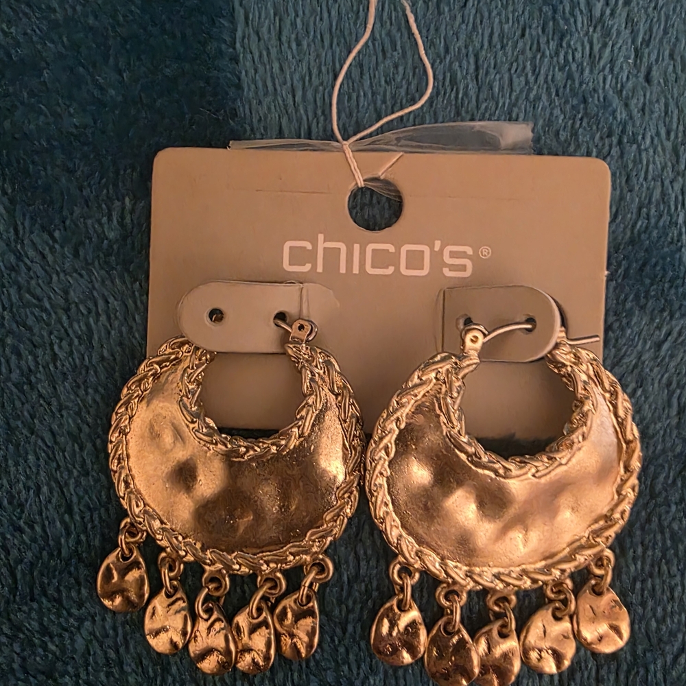 Chico's Gold Statement Earrings